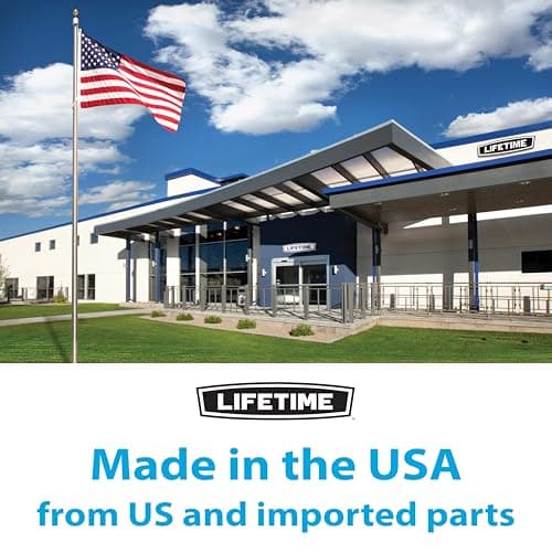 Lifetime Portable Basketball Hoop, Adjustable Height 7.5-10 Ft, 44 Inch Shatterproof Fusion Backboard, Base with Wheels 2