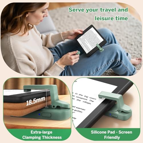 Page Turner Ring for Kindle,Remote Control for iPhone iPad Android Tablets E-Readers,Clicker Page Turner for Kindle Accessories for Camera Video Record&Shutter Selfie (Green) 4