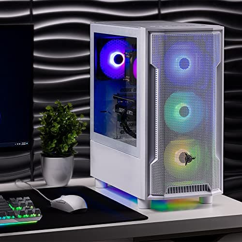 Skytech Archangel Gaming PC Desktop, Ryzen 5 5500 3.6 GHz (4.2GHz Turbo Boost), NVIDIA RTX 3050 (6GB) 6GB GDDR6, 1TB SSD, 16GB DDR4 RAM 3200, 650W Gold PSU, Wi-Fi, Win 11 Home 4