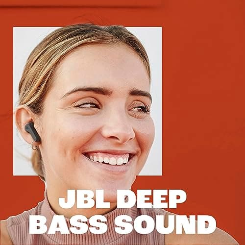 JBL Vibe Beam - True Wireless JBL Deep Bass Sound Earbuds, Bluetooth 5.2, Water & Dust Resistant, Hands-free call with VoiceAware, Up to 32 hours of battery life (Black) 4