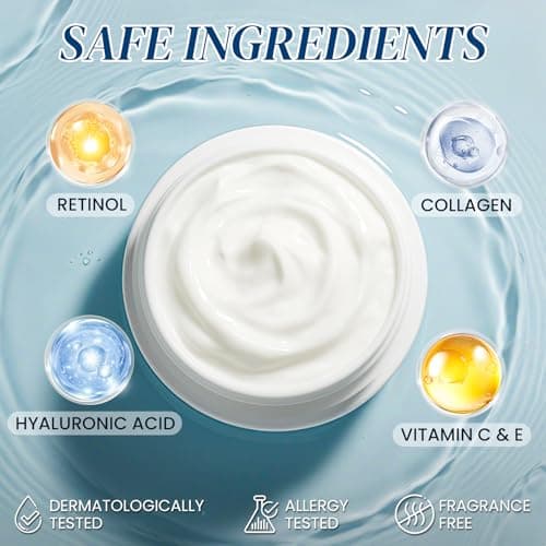 Collagen Cream for Face With Retinol and Collagen Used for Moisturizer Firming Anti Wrinkle Collagen Anti Wrinkle Day Night Creamfor Face Used for Women and Men 2Pack 1.7 Fl Oz 3