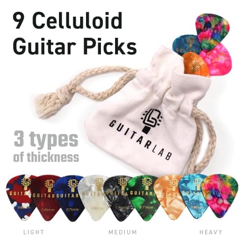 Guitar Accessories Kit by Guitar Lab – Premium Metal Tin with Guitar Strap, Capo, Tuner, Picks for Acoustic, Bass, Electric & Ukulele Guitars – Ideal Guitar Gifts for Men, Beginners, and Pros 5