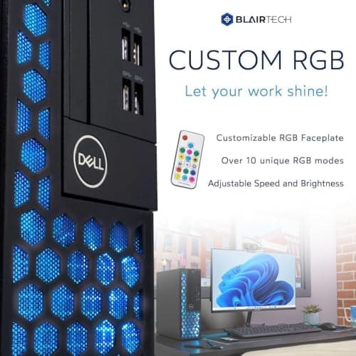 Dell Optiplex 3060 (RGB) Desktop Computer | Hexa Core Intel i5 (3.2) | 16GB DDR4 RAM | 1TB SSD | 24" New LCD | Windows 11 Pro | Light Gaming PC (Renewed) 4