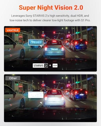 Vantrue S1 Pro AI Dash Cam Front and Rear, Dual 1440P Dash Camera w/2.7K, STARVIS 2, HDR Night Vision, 5G WiFi, 60FPS, GPS, Voice Control,24/7 Parking Mode, Support 512GB Max 3