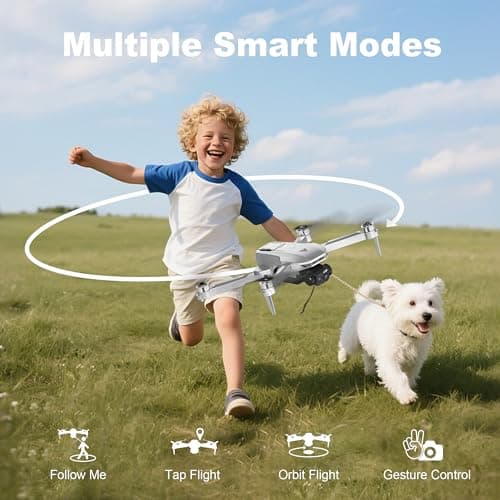 GPS Drone with Dual 2K QHD Cameras for Beginners, Adults & Kids, Brushless Motor with WiFi FPV, Under 249g, 90° Adjustable Lens, Optical Flow, Auto Return, 5G Transmission, Gesture Photos, Altitude Hold, 40-Min Flight, Foldable — RC Quadcopter Gift 3