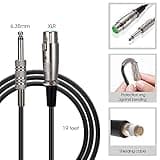 HOTEC Premium Vocal Dynamic Handheld Microphone with 19ft Detachable XLR Cable and ON/Off Switch (Metal Black) (H-W07) 2