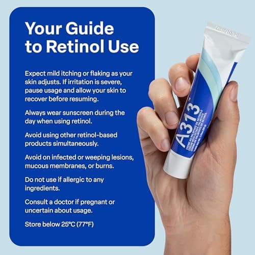 A313 French Pharmacy Vitamin A (Retinoids) Lightweight Face Cream for Anti-Aging, Reduce Wrinkles, Prevents Acne Breakouts, and Hyperpigmentation - Skincare for Smooth, Radiant Skin - 50g Cream 5