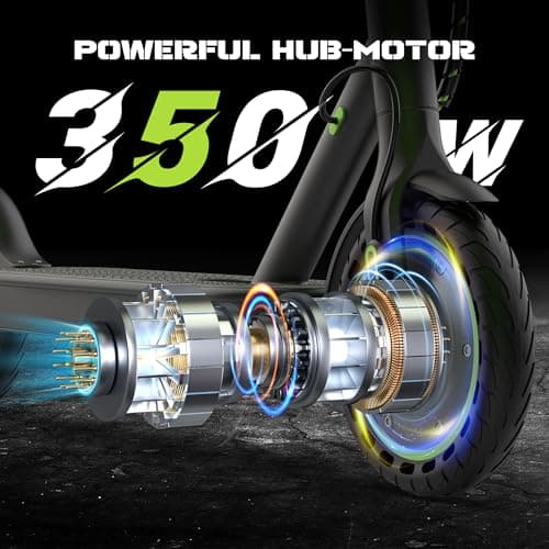 Electric Scooter with Dual Suspension, 10"/8.5" Solid Tire, 750W/500W/350W Powerful Motor & 19/22 MPH Top Speed, 28/25/22/16 Miles Long Range, Folding E Scooter with Dual Braking for Teens and Adults 3