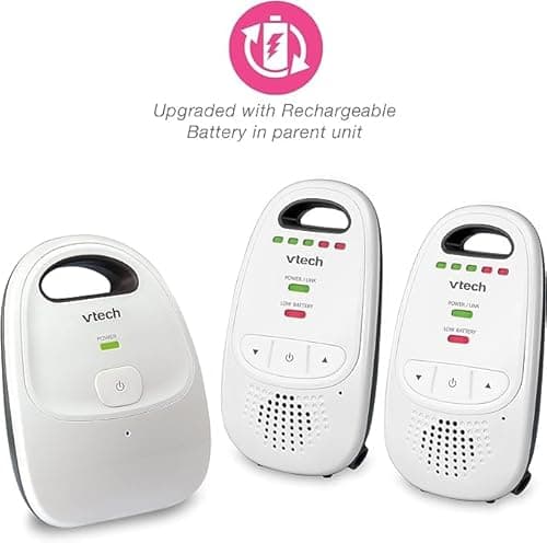 VTech Upgraded Baby Monitor with Rechargeable Battery, Long Range, Crystal-Clear Sound, and Alerts 5