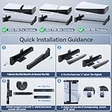 OIVO PS5/ Slim/Pro Horizontal Stand for Disc & Digital Console, Stable PS5 Accessories Base Stand with Upgraded Support Rods on Bottom & Scalable Design for PlayStation 5 Console-Black 5