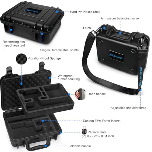 Lekufee Waterproof Hard Case Compatible with Gopro Hero 13/12/11/10/9/8/Media Mod/Gopro Volta/Creator Edition/Action Camera and Accessories(Case Only) 3