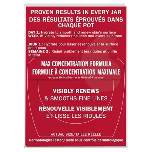 Olay Retinol Face Moisturizer, 24 MAX Anti-Aging Night Cream for Women, Fragrance-Free, Non Greasy - Anti-Wrinkle, Smooth Fine Lines, Tightening, Hydrating Skin Care - Peptides, Glycerin, 1.7 Oz 14