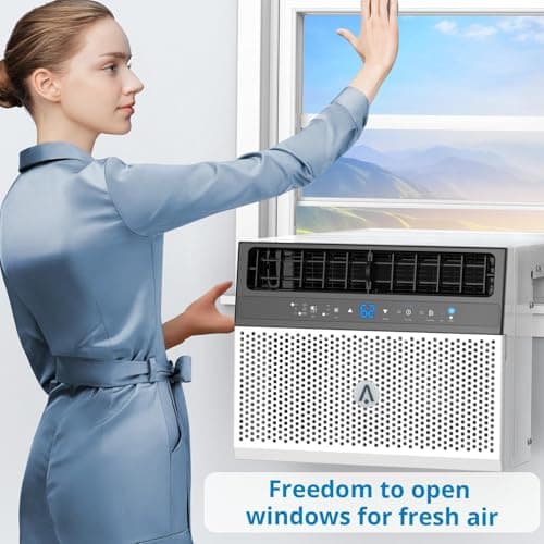 Window Air Conditioner - 6,000 BTU, U-Shaped Design, Ultra Quiet, WiFi Enabled, Energy Efficient, Remote Control, Cools Up to 269 Sq.Ft, Sleep Mode, Bedroom, Room, Office 3