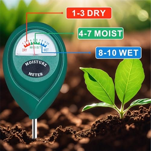 XLUX Long Probe Deep Use Soil Moisture Meter Sensor, Water Monitor Indicator, Hygrometer for Outdoor Indoor Large Pot Plants, Flower, Gardening, Farming, 2 Pack 3