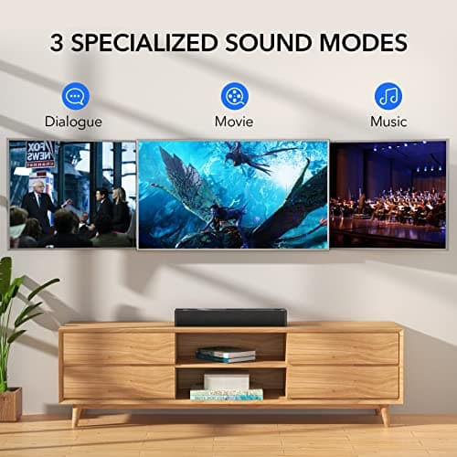 LARKSOUND Small Sound Bar for TV, PC, Gaming, Surround Sound System, Mini TV Speaker Soundbar with Bluetooth/HDMI ARC/Optical/AUX/USB Connections 2