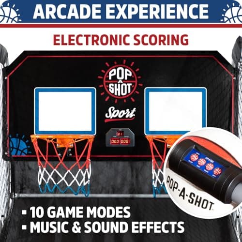 Pop-A-Shot Official Dual Shot Sport Arcade Basketball Game (Black and Blue) 4