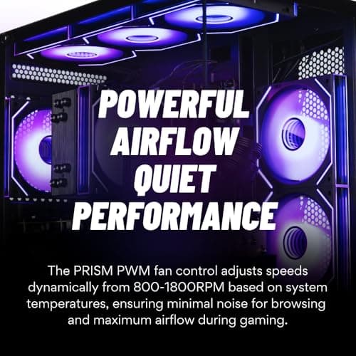 Panorama Gaming Desktop PC (NVD RTX 5060Ti, AMD Ryzen 7 5700X Processor, 32GB DDR4 RAM, 2TB NVMe M.2 SSD, WiFi 6E + BT, HDMI + DP, KB&M, Windows 11 Pro Best 2025 RGB Prebuilt Tower Computer for Gamers 2