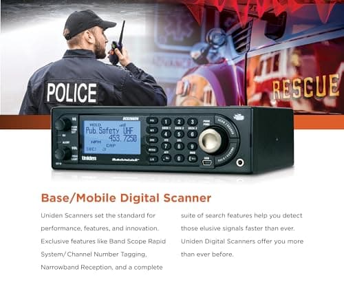 Uniden Bearcat BCD260DN Base/Mobile Digital Scanner, Performance Features, Band Scope Rapid System/Channel Number Tagging, Narrowband Reception, Search Features to Detect Signals Faster Than Ever 5