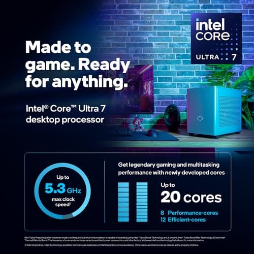 Cooler Master NR2 Pro Mini ITX – Intel Ultra 7 265F 2.4GHz (5.3 GHz Turbo) | Gigabyte RTX 5070 Ti 16GB & B860I AORUS PRO ICE| 32GB DDR5 6000MHz | 2TB Gen4 M.2 | WiFi | Windows 11 | 280mm AIO Gaming PC 4