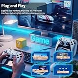 2026 New Retro Gaming Console, Retro Gaming Stick with 20,000+ Classic Game and 23 Game Emulators, Plug & Play 4K HDMI Output Game Console Stick with Dual 2.4G Controllers (64GB) for Christmas gifts 4