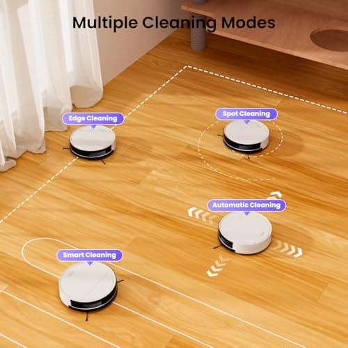 OKP Robot Vacuum Cleaner K5B, Super Thin, Powerful Suction, Cleaning Schedules, Self-Charging, Robotic Vacuums with Wi-Fi/App/Alexa Control, Ideal for Pet Hair Carpets Hard Floors 4