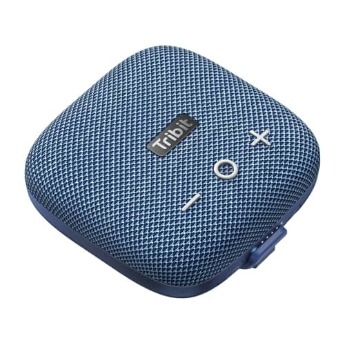 Tribit StormBox Micro 2 Portable Speaker: 90dB Loud Sound Deep Bass IP67 Waterproof Small Speaker Built-in Strap, 12H Playtime for Outdoor Camping Biking, 150ft Range (Pure Blue)