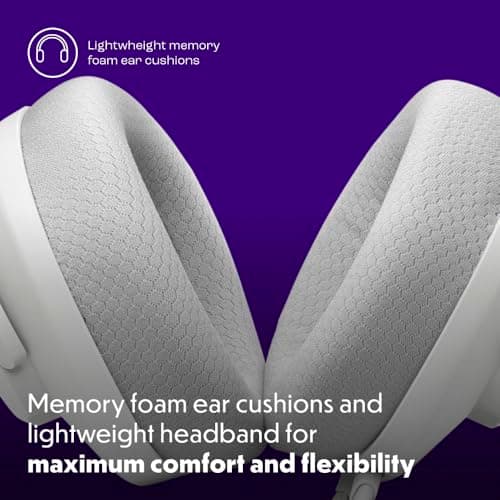 JBL Quantum 100M2 - Wired Over-Ear Gaming Headset with omnidirectional, Detachable mic with Mute Option and Fabric-Covered Memory Foam Ear Cushions, Compatible with All Platforms (White) 3