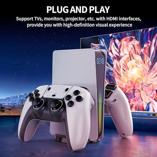 Retro Gaming Console – 2025 Upgraded Mini Plug and Play Video Game System with 10K+ Classic Games, 12 Emulators, 2 Wireless 2.4G Controller, 4K HD Output 4