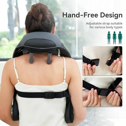 Snailax Cordless Neck Shoulder Massager with Heat for Pain Relief Deep Tissue, Upgarded 4D Kneading, Shiatsu Back Neck Massager Pillow for Neck, Shoulders Back, Gifts for Men Women Mom Dad 5