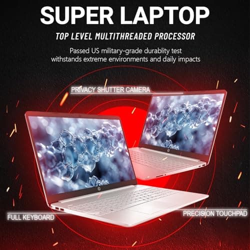 HP 2026 New Generation 15.6'' Business and Student Laptop, Intel Powerful Processor, 16GB RAM, 256GB SSD, Ultra Quiet Design, Long Battery Life, Bluetooth 5, Wi-Fi 6, SD Card Reader, Windows 11, WOWPC 2
