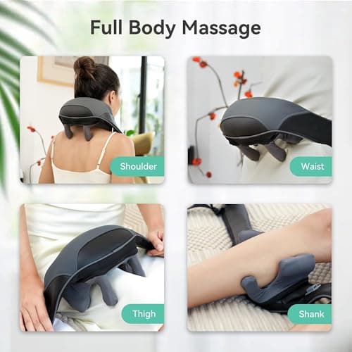 Snailax Cordless Neck Shoulder Massager with Heat for Pain Relief Deep Tissue, Upgarded 4D Kneading, Shiatsu Back Neck Massager Pillow for Neck, Shoulders Back, Gifts for Men Women Mom Dad 6