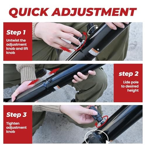 IGL Portable Basketball Hoop, 5.6-10FT Adjustable Basketball Goal System, 44 Inch Outdoor Basketball Hoop & Goals for Kids, Youth, and Adults in The Backyard, Driveway with PC Backboard (Black) 3