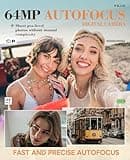 True 5K Digital Cameras for Photography 64MP - Autofocus 18X Zoom, with 3'' 180° Flip Screen, 64GB TF Card & 2 Batteries, Compact Travel Vlogging Camera for YouTube Beginners (Black) 3