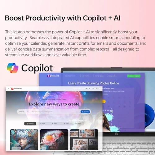 HP Premium 17.3" Laptop, 17.3" HD+ Touchscreen, Intel Core i7-1355U, 64GB RAM, 2TB SSD, Webcam, HDMI, Backlit KB, FP Reader, Wi-Fi 6, Win 11 H, Pale Rose Gold, ADATA 512 External SSD Bundle 5