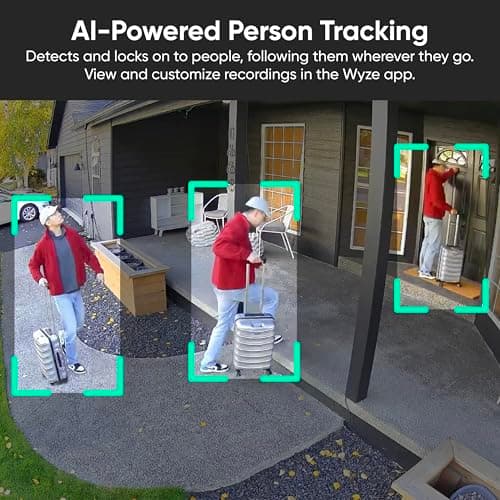 WYZE Solar Cam Pan, Security Cameras Wireless Outdoor, 2K HD 360° Pan-Tilt Battery Powered 2.4GHz Wi-Fi Cameras for Home Security, AI Motion Detection, Color Night Vision, 2-Way Audio, No Blind Spots 5