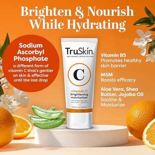 TruSkin Vitamin C Cream for Face – Brightening Moisturizer, Anti Aging, Hydrating, Skin Wrinkle Cream – Vitamin B5, Vitamin E, Jojoba Oil, Aloe Vera & Green Tea, 2 Fl Oz 3