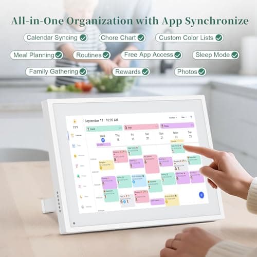 Smart Digital Calendar, 10.1" HD Smart Touch Screen Home Interactive Electron Calender WiFi Planner,Meal Schedule, Duty Chart,Achievement Rewards- Built-in Digital Photo Frame Function 2