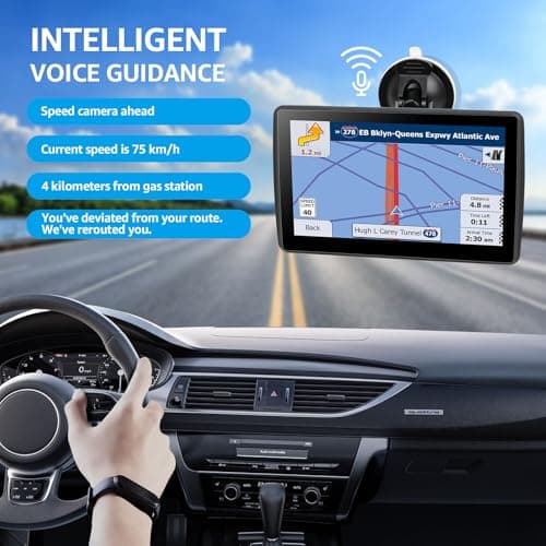 7 Inch GPS Navigator for Car Truck RV, 2025 Latest Map GPS for Car with Free Lifetime Updates, Voice Guidance, Speed Alerts, Custom Routing, HD Touchscreen (Blue) 3