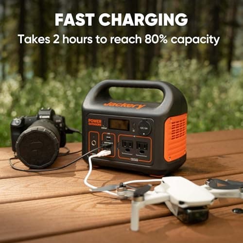 Jackery Solar Generator 300, 293Wh Backup Lithium Battery with 1XSolar Panel SolarSaga 100W, 110V/300W Pure Sine Wave AC Outlet for RV Outdoors Camping Travel Blackout 5
