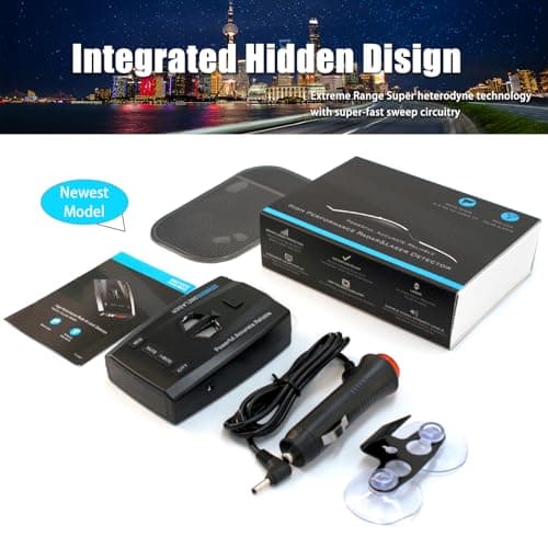 RAD1000 Laser/Radar Detector for Cars with Suction Cup Mount - X/K/Ka/KU/ST/CT Band & Laser Detection, Long Range Detection, VG-2 Immune, Mute Memory, Led Display, Multi-Mode, Great Gifts 4