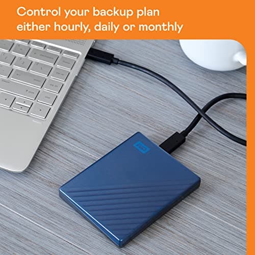WD 5TB My Passport Ultra, Blue, Portable External Hard Drive, backup software with defense against ransomware, and password protection, USB-C and USB 3.1 - WDBFTM0050BBL-WESN 3