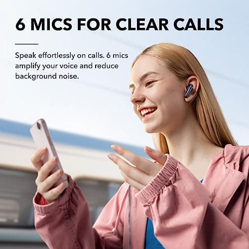 Soundcore by Anker Liberty 4 NC Wireless Earbuds, 98.5% Noise Reduction, Adaptive Noise Cancelling to Ears and Environment, Hi-Res Sound, 50H Battery, Wireless Charging, Bluetooth 5.3 4