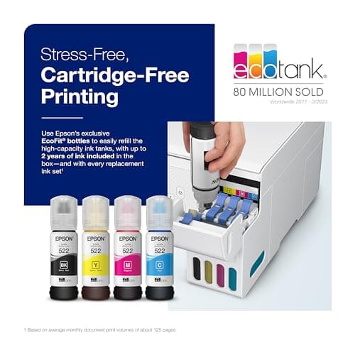 Epson EcoTank ET-2800 Wireless Color All-in-One Cartridge-Free Supertank Printer with Scan and Copy â€“ The Ideal Basic Home Printer - White, Medium 3