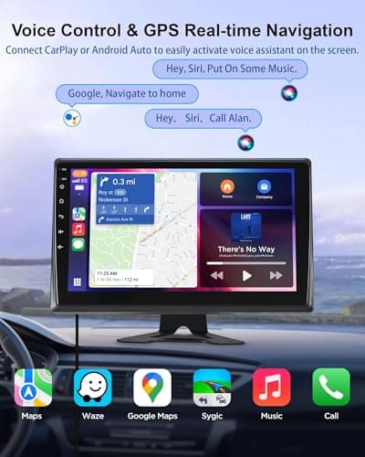 Venluna RV Backup Camera System with Carplay, Wired Security 1080P Cameras with 10.1 inch Android Auto 6 CH Touch Screen, GPS Navigation Loop Recording DVR for RV Semi Truck Trailer Camper 2