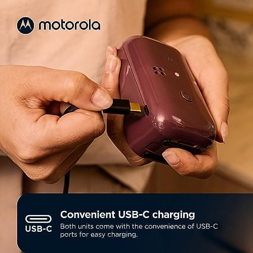 Motorola Nursery PIP12 Baby Monitor Audio Only, Portable and Rechargeable, No WiFi Needed, 1500ft Range HD Sound with Auto Off, Includes Water-Resistant Travel Case 4