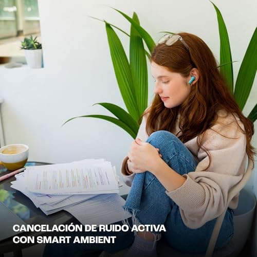 JBL Vibe Beam 2 - True Wireless Noise Cancelling Earbuds with JBL Pure Bass Sound & Smart Ambient technology, 4mics for crisp, clear calls, up to 40Hrs of Playback, IP54 Dust & Water resistant (White) 3