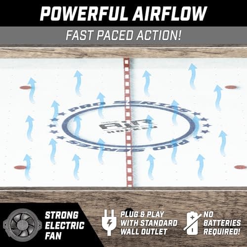 GoSports 40 Inch Table Top Air Hockey Game for Kids - Oak 4