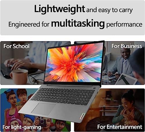 Lenovo IdeaPad 1 Student Laptop, 15.6" FHD Display, Intel Dual Core Processor, 12GB RAM, 512GB SSD + 128GB eMMC, 1 Year Office 365, Wi-Fi 6, Webcam, Bluetooth, SD Card Reader, Windows 11 Home, Grey 5