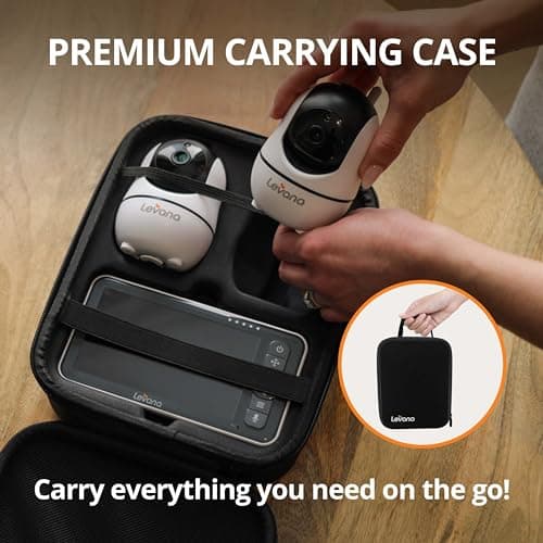 Levana Nala 5.5" HD Video Baby Monitor, 2 1080P Night Vision PTZ Cameras, 22 Hour Battery Life, 5000mAH Battery, No WiFi, Two-Way Talk, 1000ft Range, Carrying Case, 2 Year Warranty 3