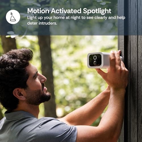 Luna Security Cameras Wireless Outdoor, Battery Camera w/Solar Panel, Spotlight, 2.4GHz Wi-Fi, Smart GenAI Human Detection, Cloud Storage, 2K Color Night Vision, IP65 Camera for Outdoor Surveillance 3